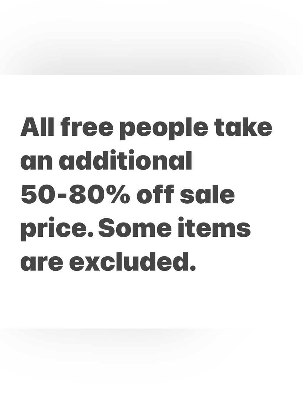 Free People gray text print — no jewelry visible